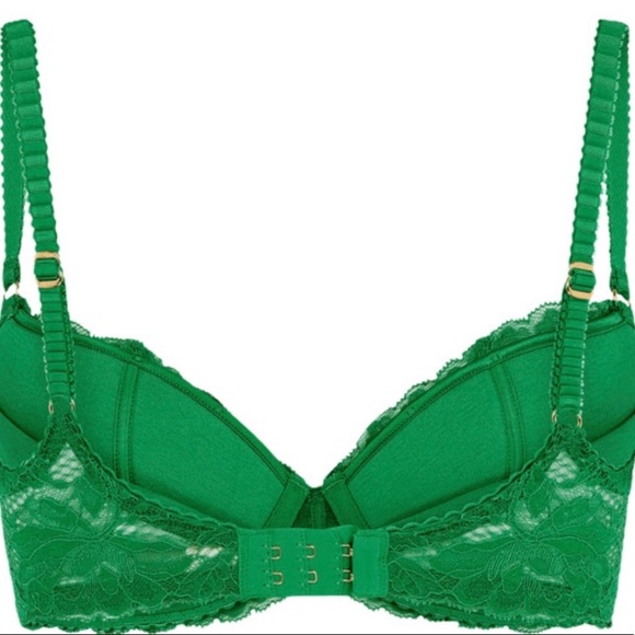 🎉HP🎉 Offers Welcome! NWT Green lace Agent Provocateur Padded Bra 32C B001 - Picture 4 of 4
